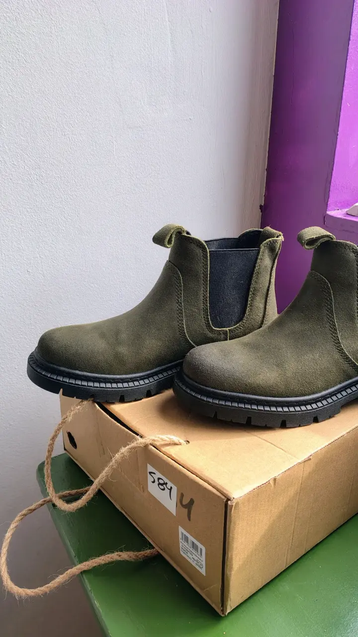 Botines de cuero verde - 4