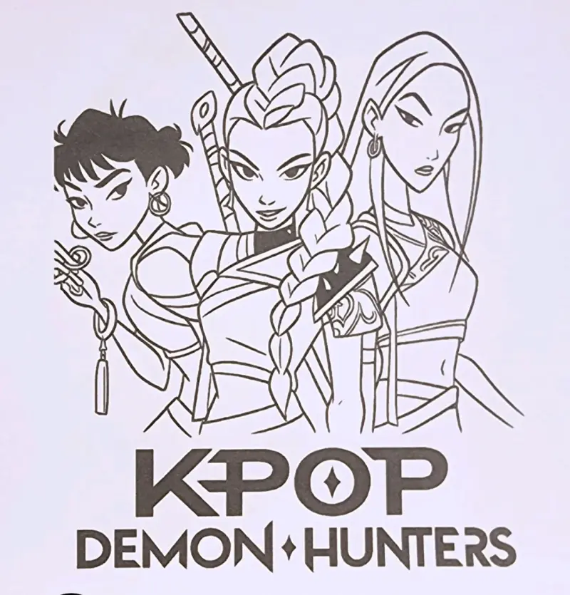 Libro Kpop Demon Hunters para colorear - 2