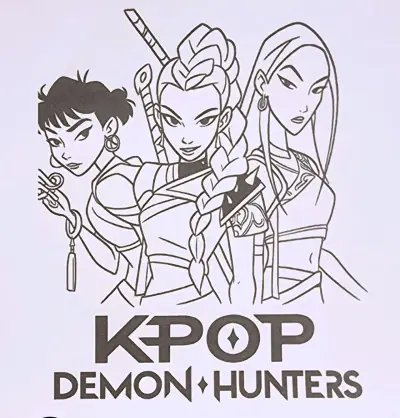 Libro Kpop Demon Hunters para colorear - miniatura 2