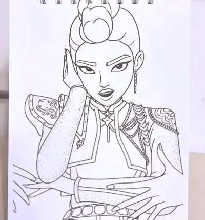 Libro Kpop Demon Hunters para colorear - miniatura 3