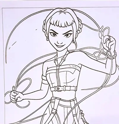 Libro Kpop Demon Hunters para colorear - miniatura 4