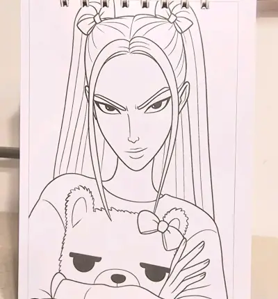 Libro Kpop Demon Hunters para colorear - miniatura 5