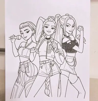 Libro Kpop Demon Hunters para colorear - miniatura 6