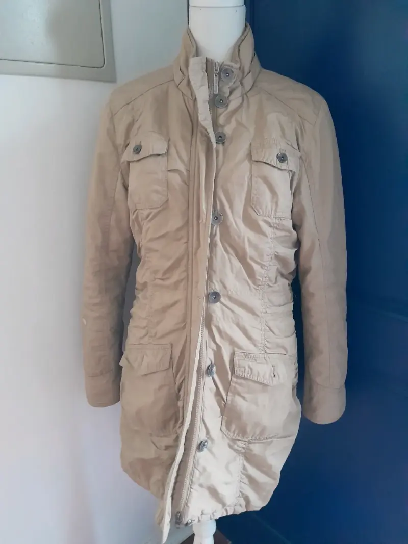 Parka beige para mujer - 4