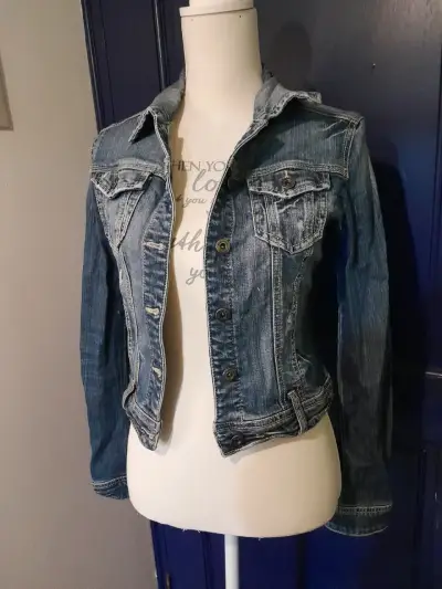 Chaqueta de mezclilla azul - miniatura 3