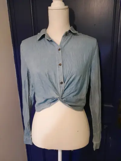 Blusa denim nudo frontal - miniatura 1