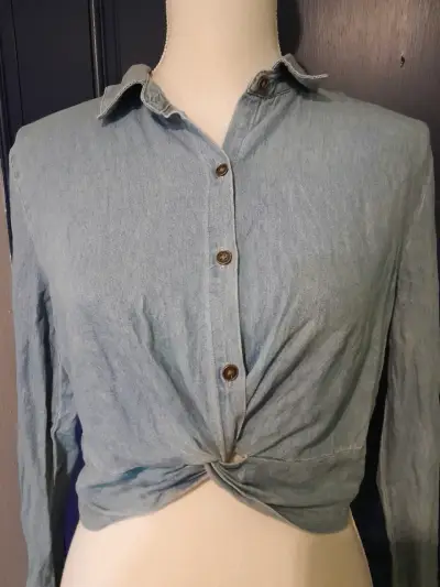Blusa denim nudo frontal - miniatura 2
