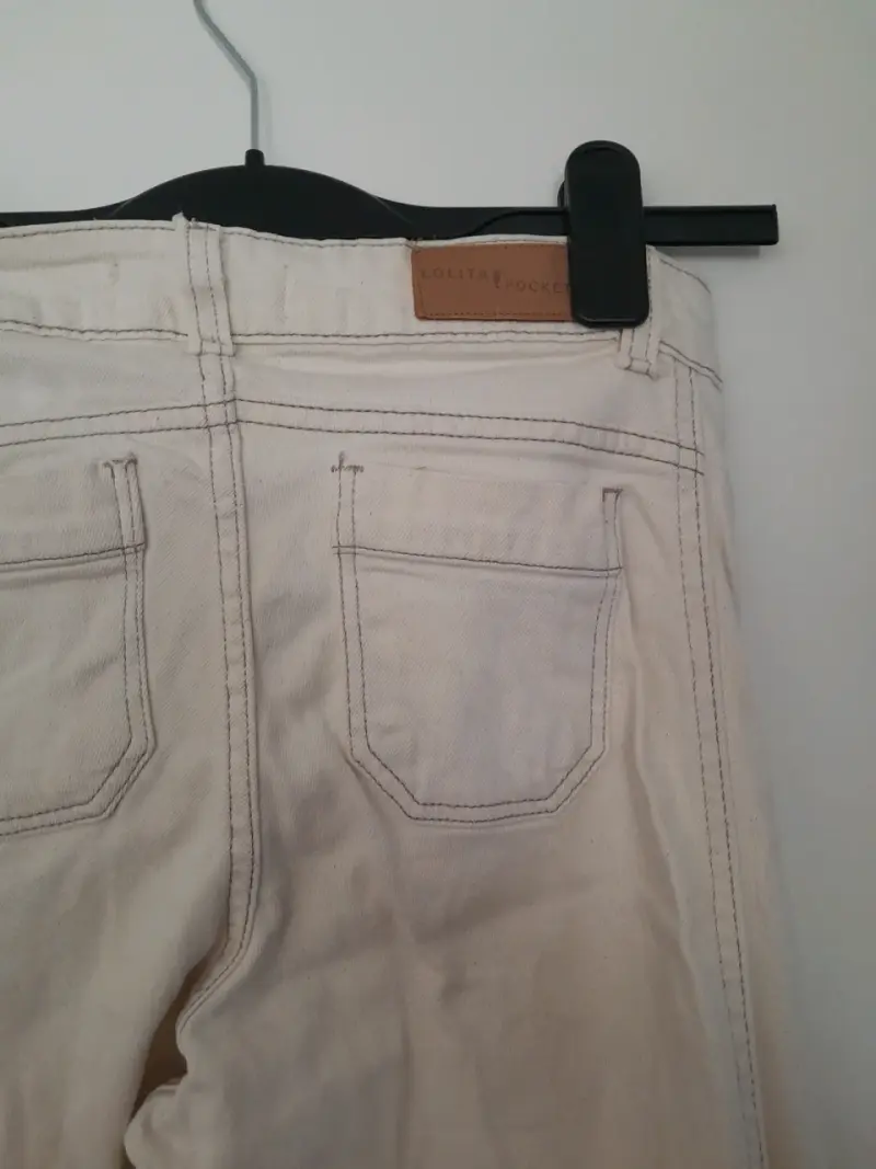 Pantalones beige campana - 4