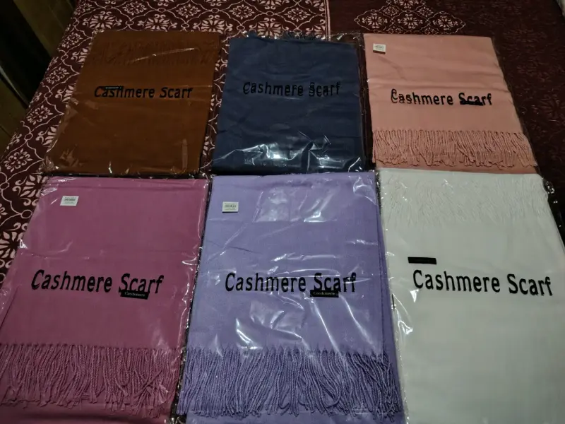 Bufandas de cashmere multicolores