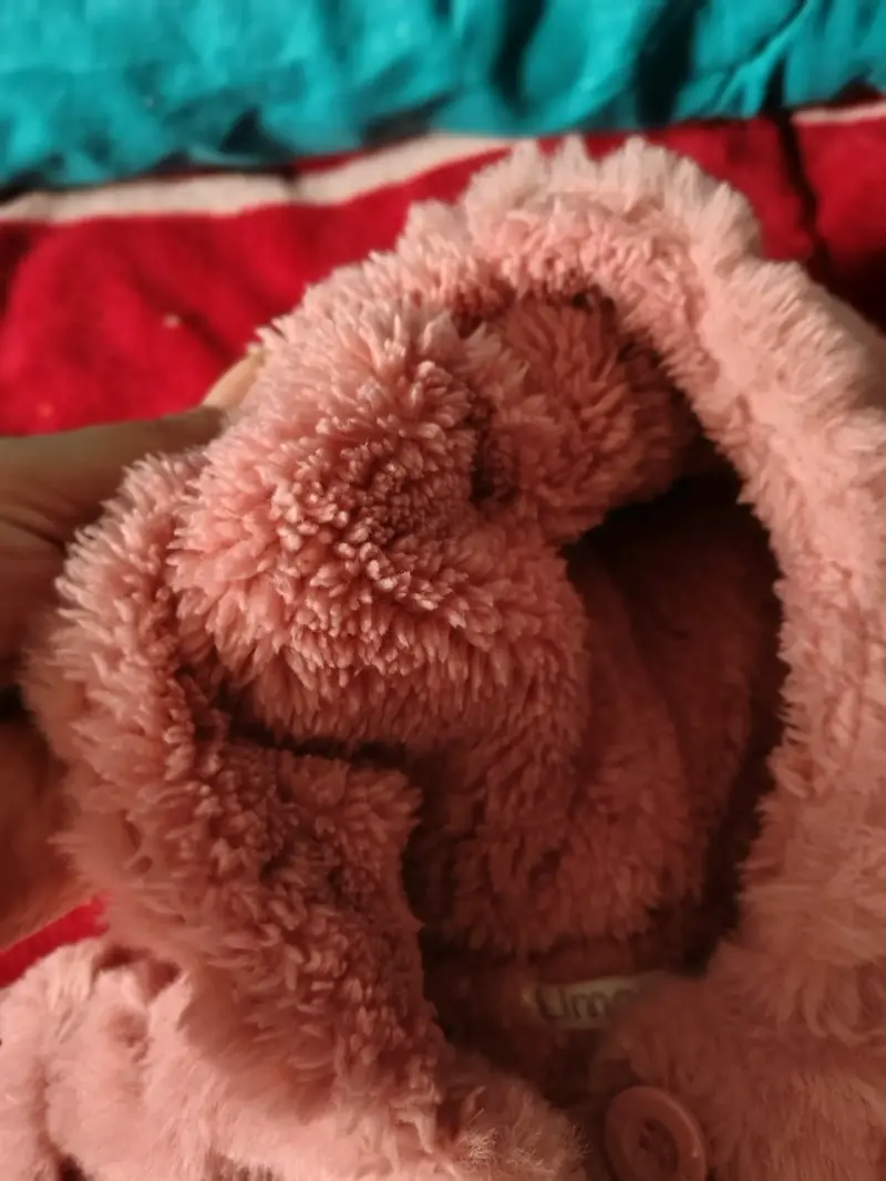 Abrigo rosado de peluche bebé - 2