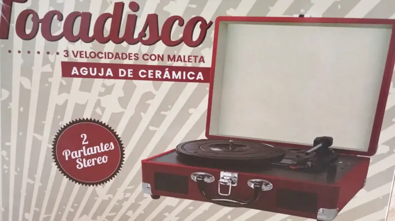 Tocadiscos portátil rojo - 6