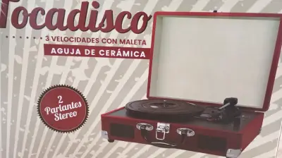 Tocadiscos portátil rojo - miniatura 6