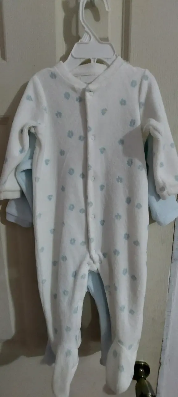 Pijama polar para bebé blanco - 1