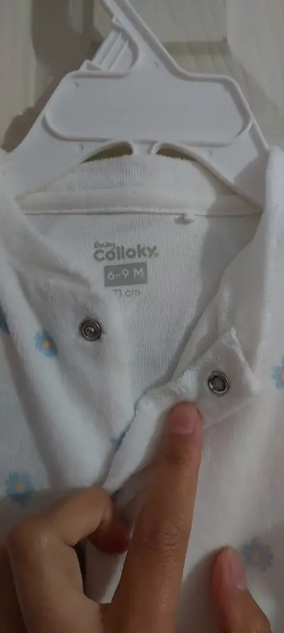 Pijama polar para bebé blanco - miniatura 2