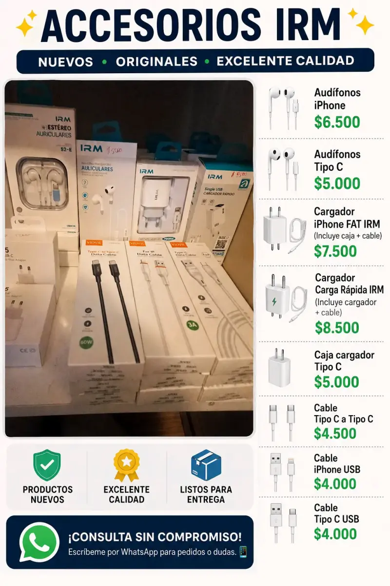 Cargador iPhone FAT IRM con cable - 1