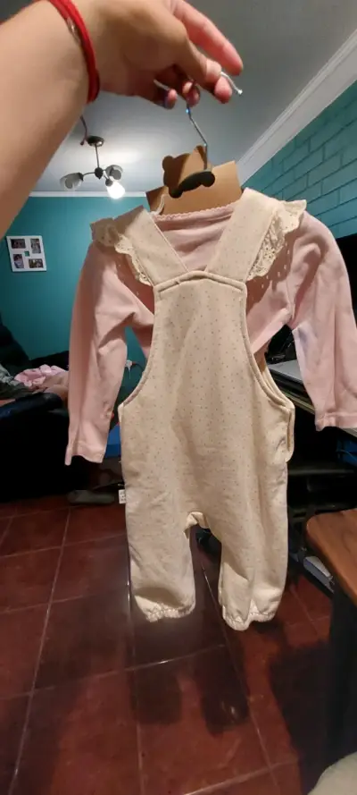 Conjunto bebé rosa con body - miniatura 2