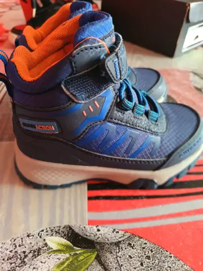 Botas de senderismo azul y naranja - miniatura 1