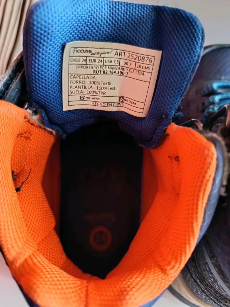 Botas de senderismo azul y naranja - 2