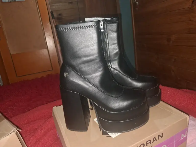 Botas altas marrones con plataforma - 5