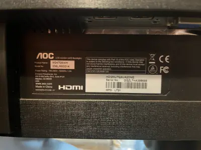 Monitor AOC 23.6 pulgadas 60Hz Resolución Full HD - miniatura 3
