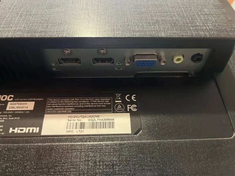 Monitor AOC 23.6 pulgadas 60Hz Resolución Full HD - 4