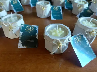 Recuerdos Velas aniversario bautizo - miniatura 1