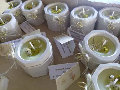 Recuerdos Velas aniversario bautizo - miniatura 2