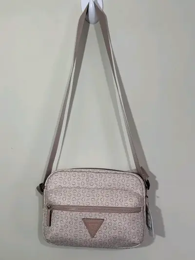 Bolso de mano beige estampado - miniatura 1