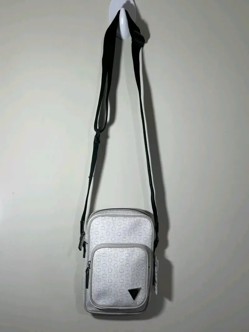 Bolso de mano beige estampado - 2