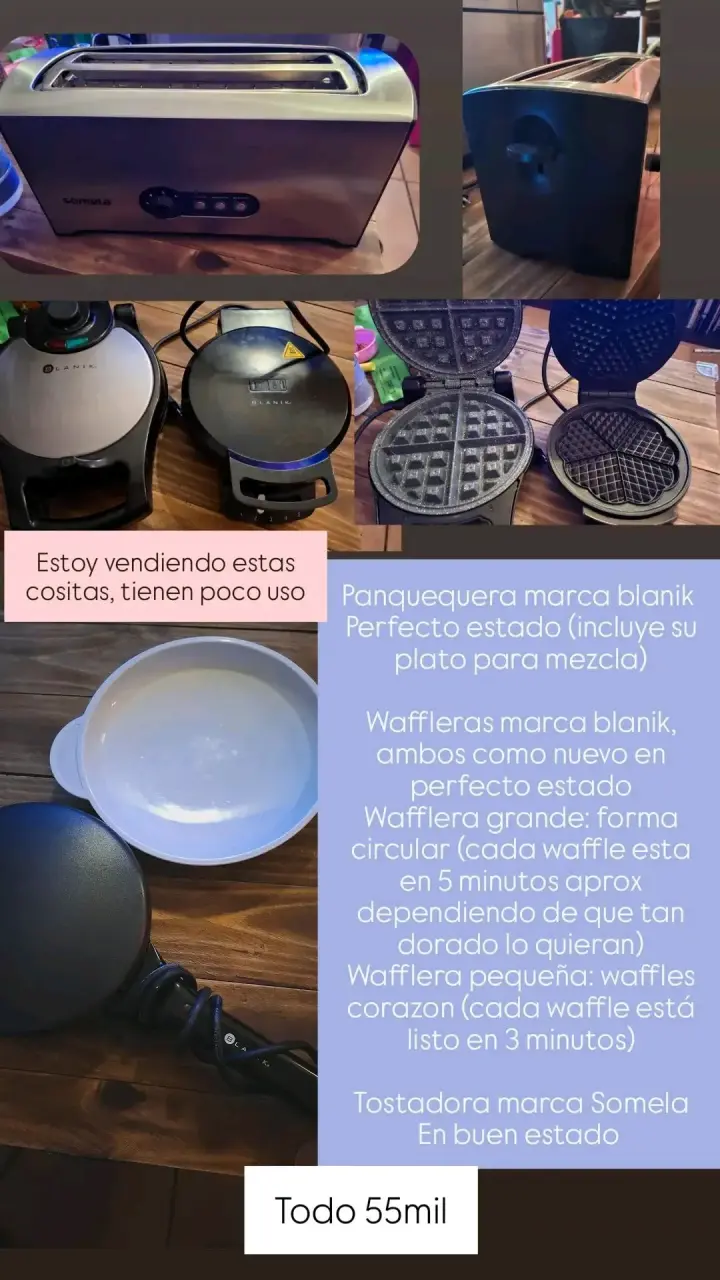 Tostadora Somela y waffleras Blanik - 1