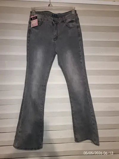 Jeans gris tiro alto nuevos - miniatura 5