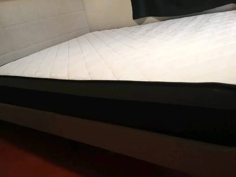 Cama matrimonial con respaldo gris 2 plazas - 3