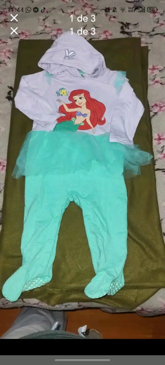 Pijama azul de princesa Disney - 2