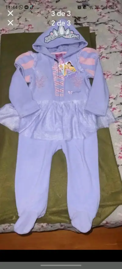 Pijama azul de princesa Disney - miniatura 3