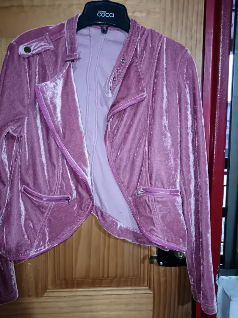 Chaqueta de terciopelo rosa - 6