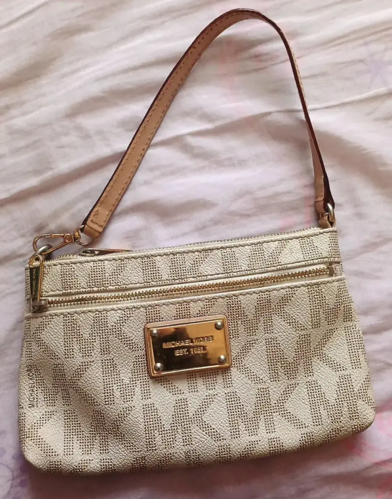 Cartera Michael Kors beige pequeña - 1