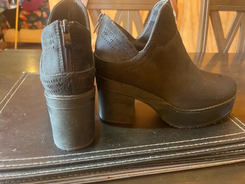 Botines negros de taco alto - 2