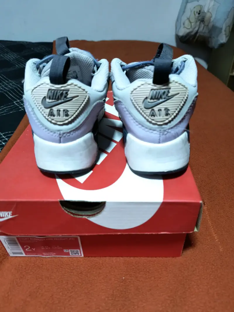 Zapatillas Nike Air Max blancas morado y plomo - 2