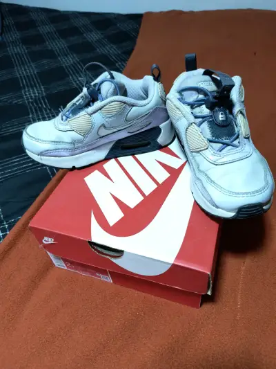 Zapatillas Nike Air Max blancas morado y plomo - miniatura 3