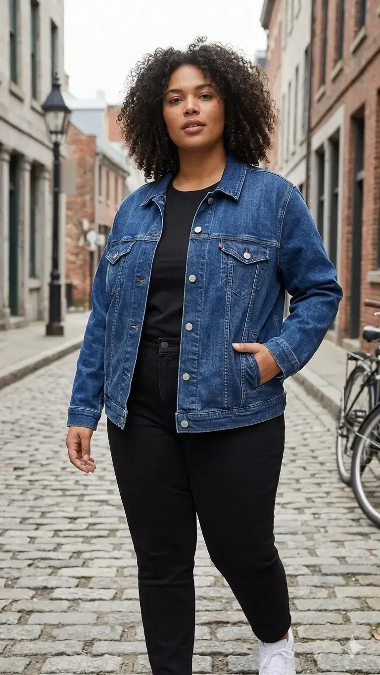 Chaqueta de mujer mezclilla azul Levi’s - 1