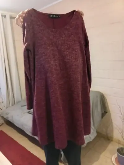 Vestido morado casual Cocólia - miniatura 1