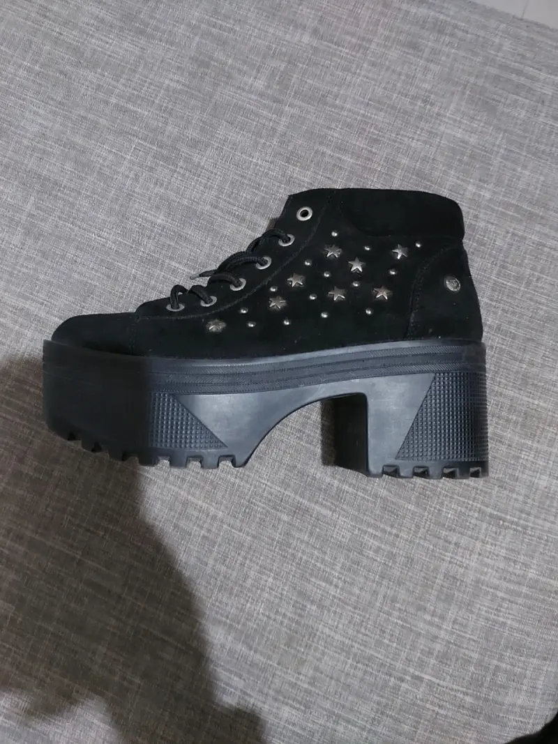 Botines negros plataforma - 1