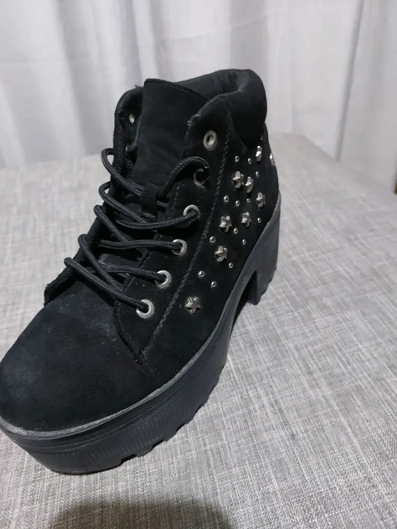 Botines negros plataforma - 3