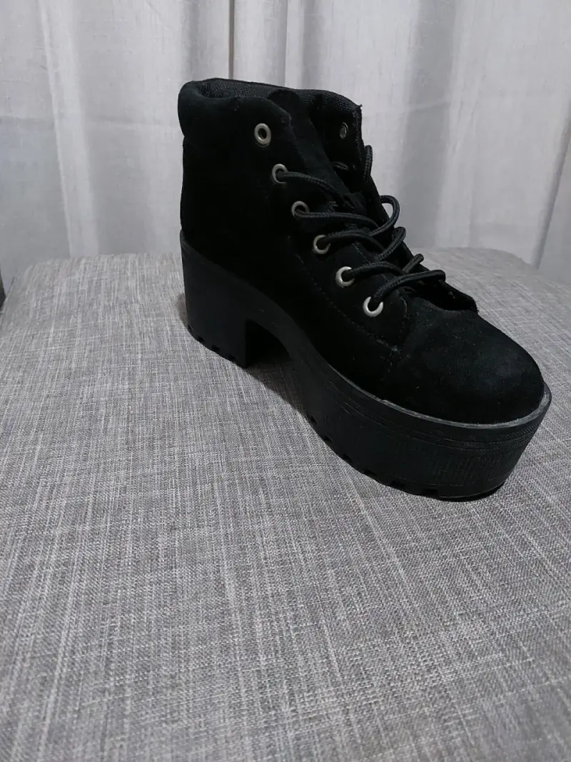 Botines negros plataforma - 4