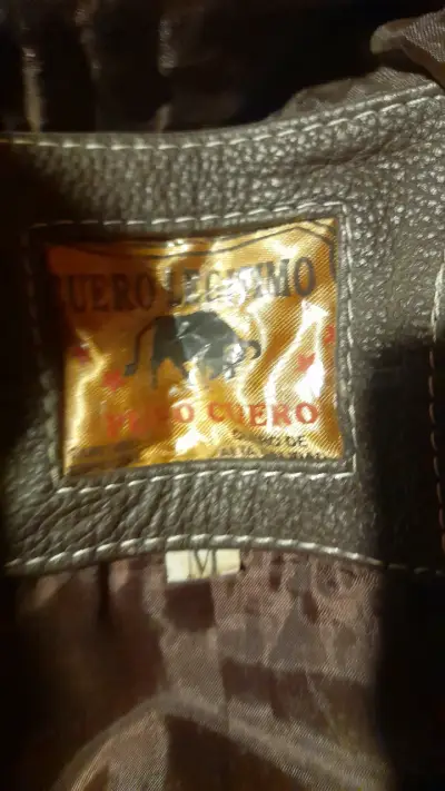 Chaqueta de cuero cafe - miniatura 3