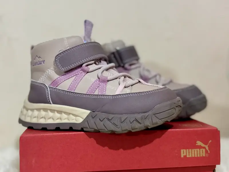Zapatillas outdoor Adventure gris y lila - 1