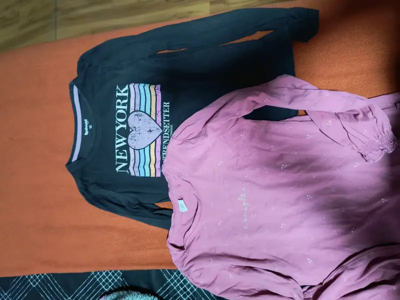 Poleras manga larga estampadas talla 16 y 12