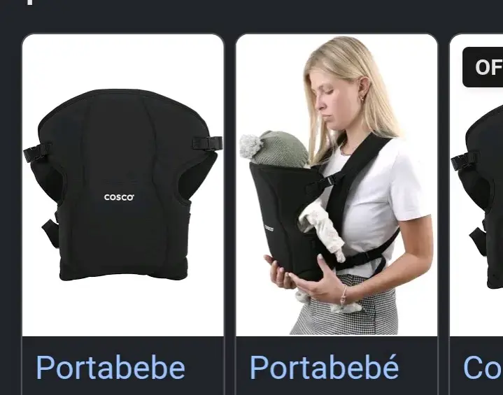 Portabebé negro Cosco