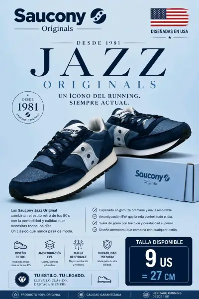 Zapatillas Saucony Jazz Original azul - miniatura 1