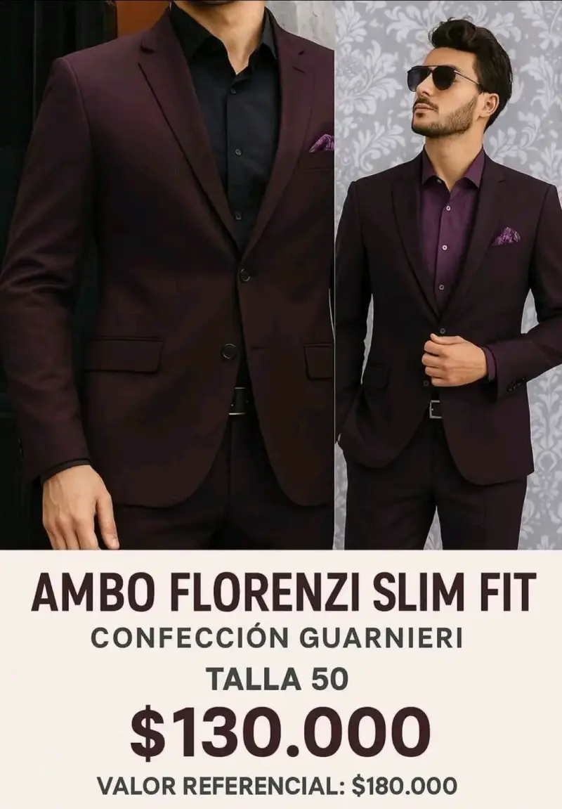 Ambo Florenzi Slim Fit morado